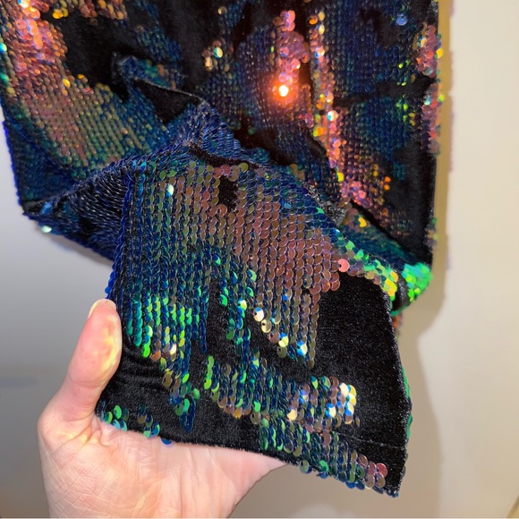 B Darlin Velvet Dress with Sequins - Picture 7 of 7